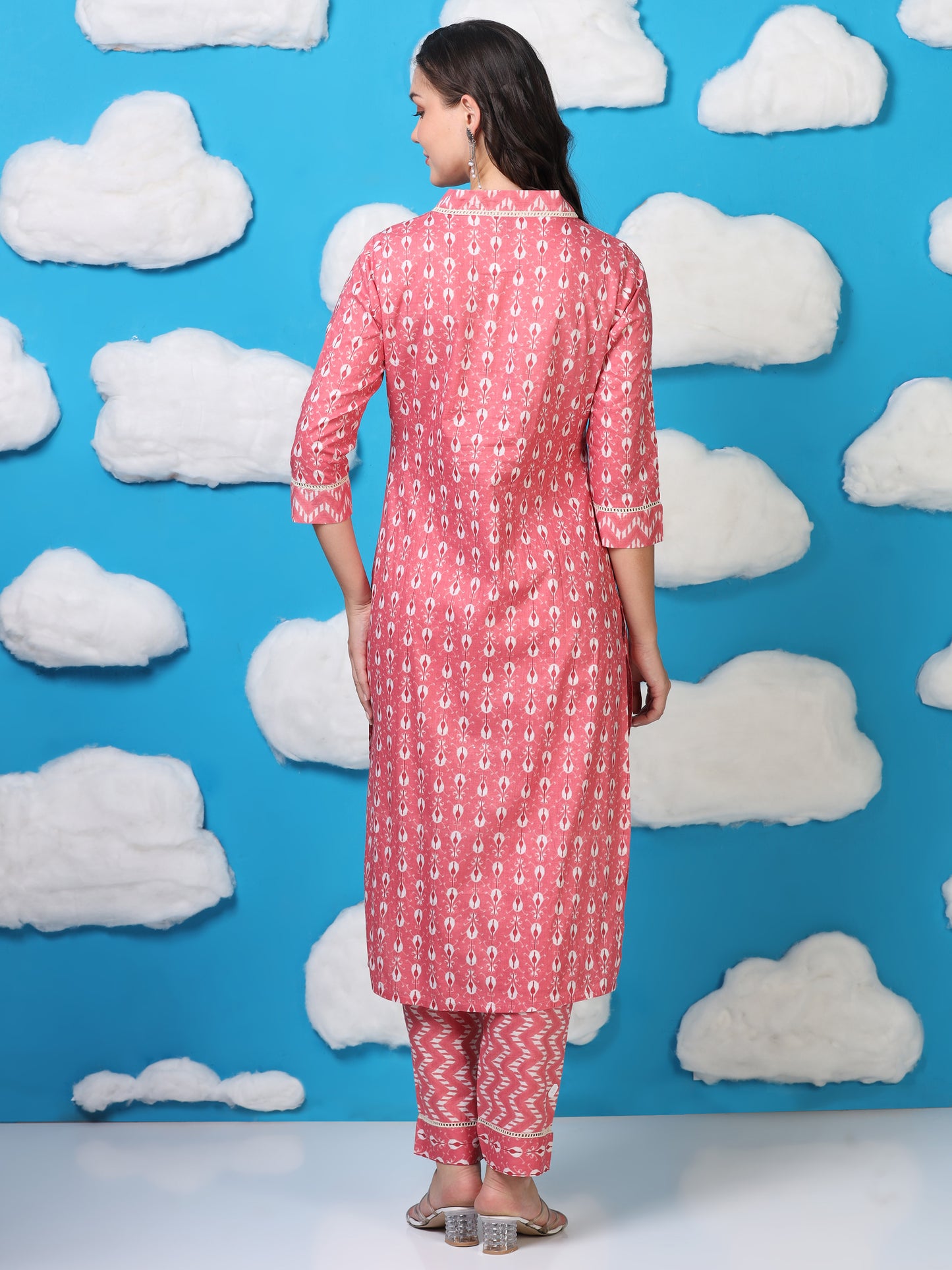Pink Parade – Handworked Printed 3-Piece Set (2DF-2-C16)