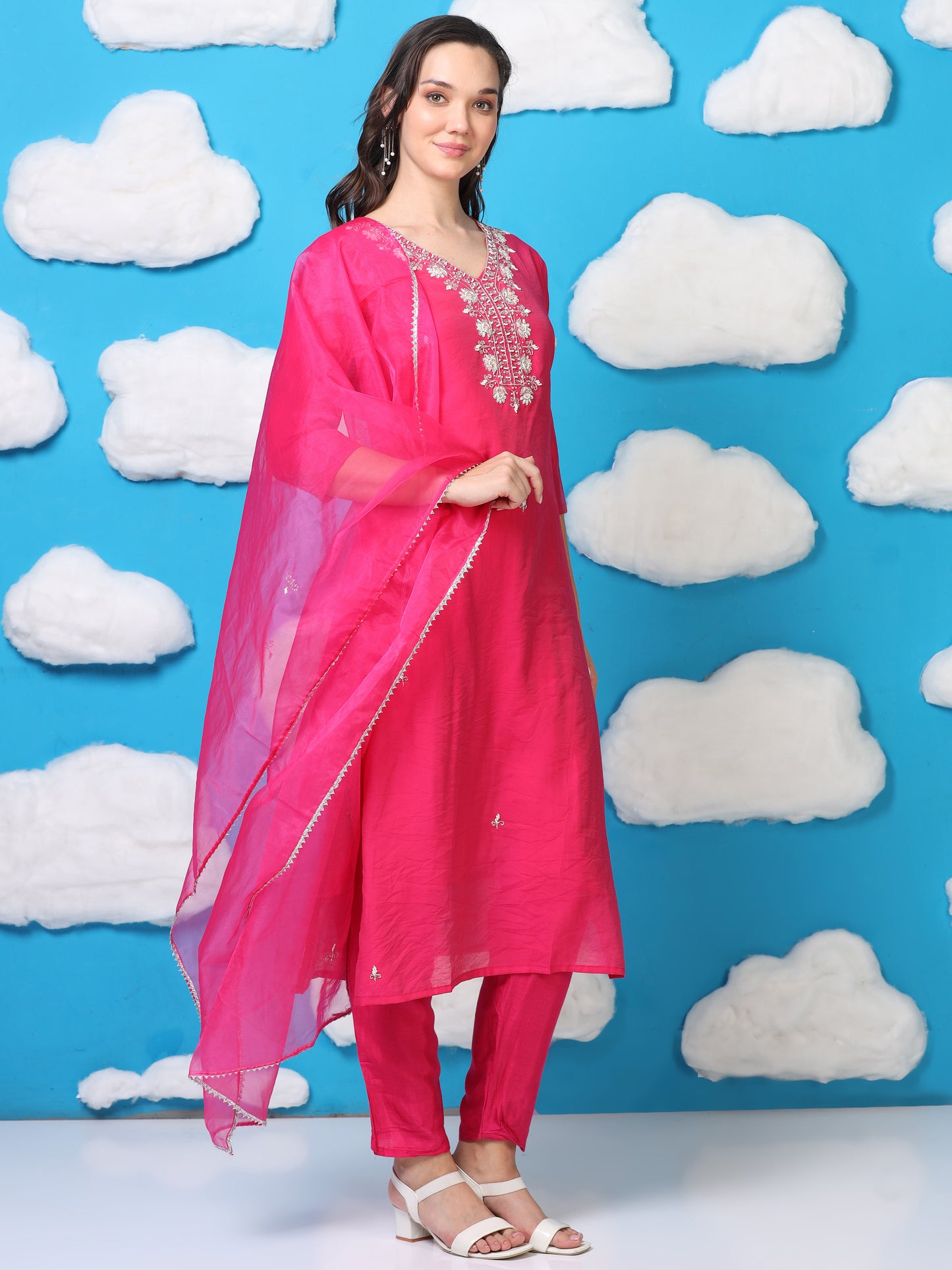 Rani Razzle – Hot Pink Handworked 3-Piece Set (2AA-2-C6)