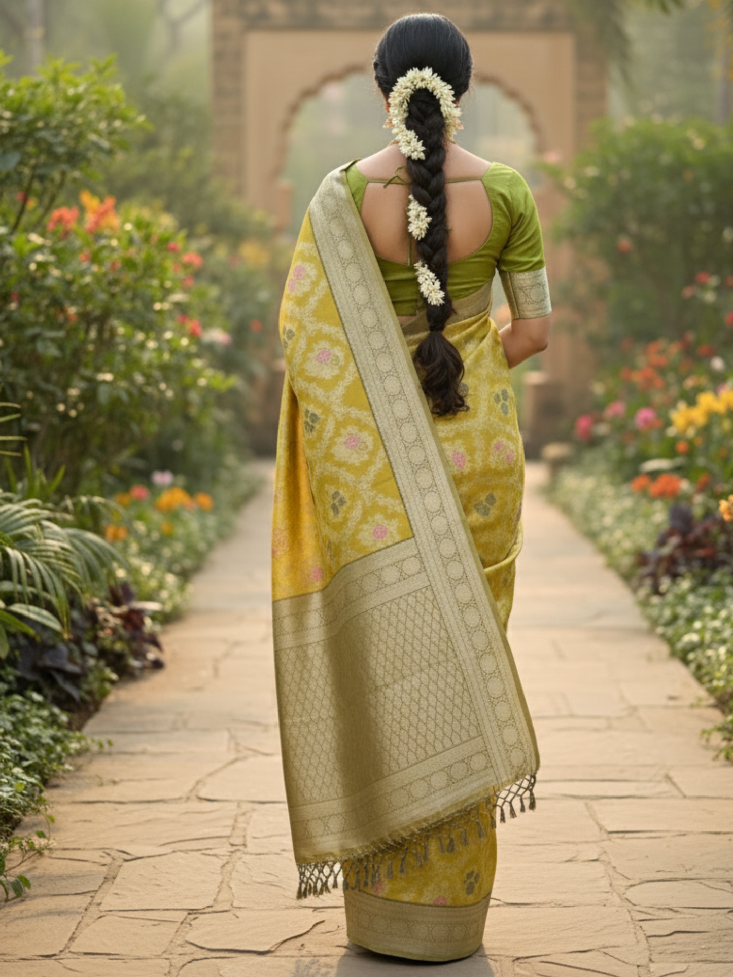 Harvest Glow – Tissue Art Silk Saree (M-G-521003)