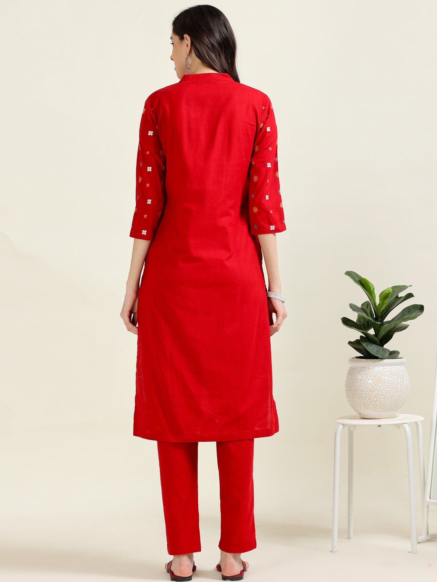 Maroon Winter Chic – Cotton 3-Piece Set (1KB-2-C12)