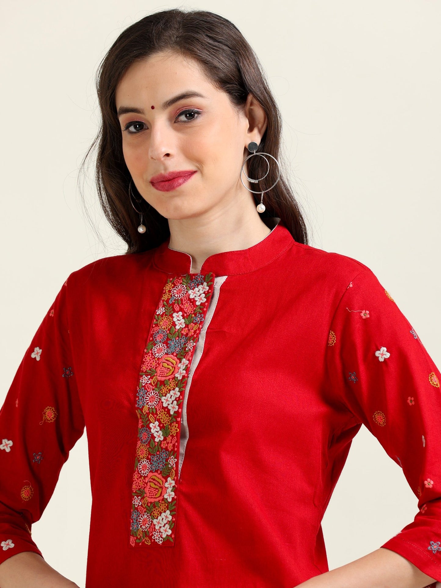 Maroon Winter Chic – Cotton 3-Piece Set (1KB-2-C12)