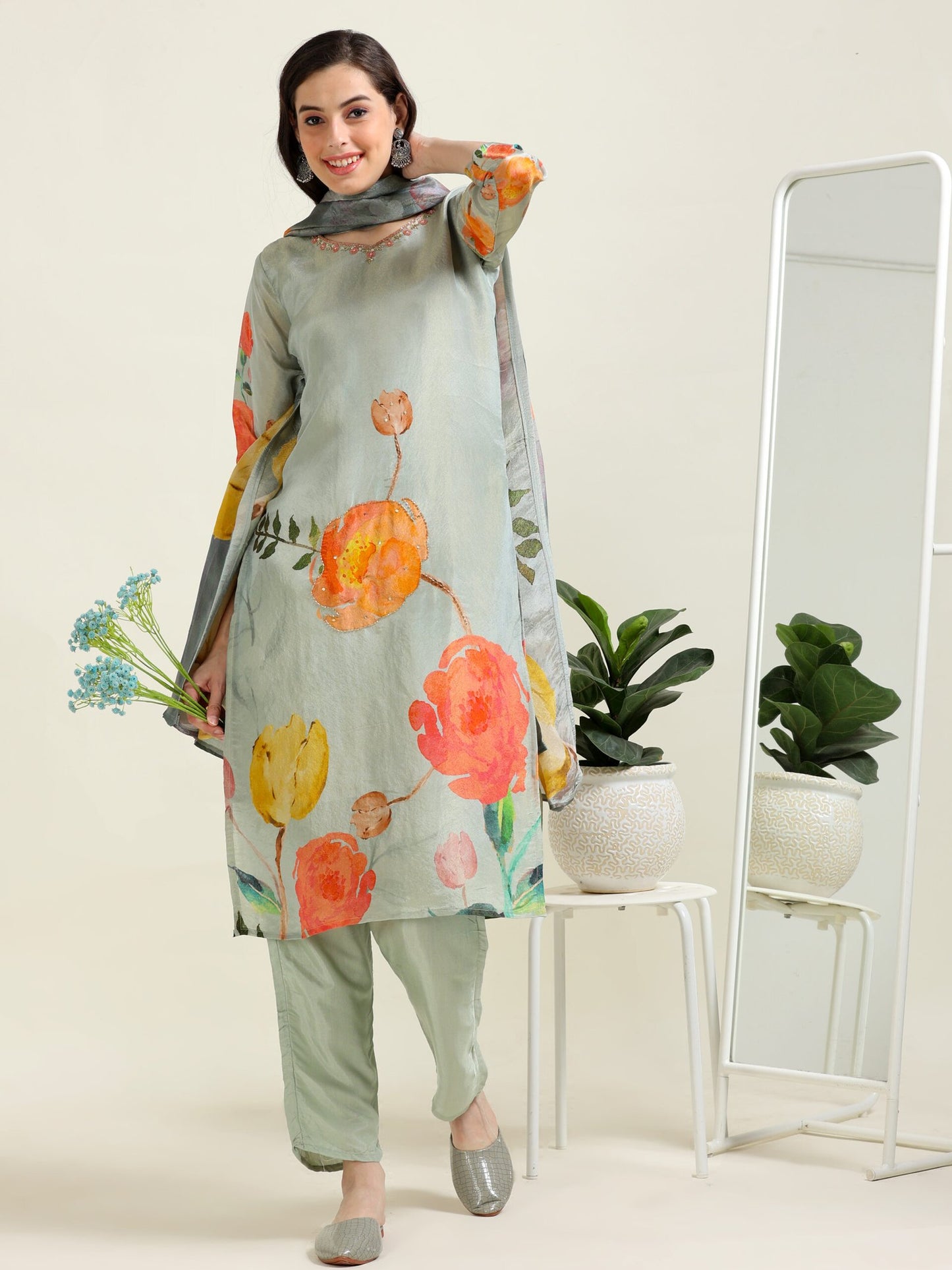 Light Teal Shimmer Elegance – Tissue Shimmer 3-Piece Set (1KI-5-C12)