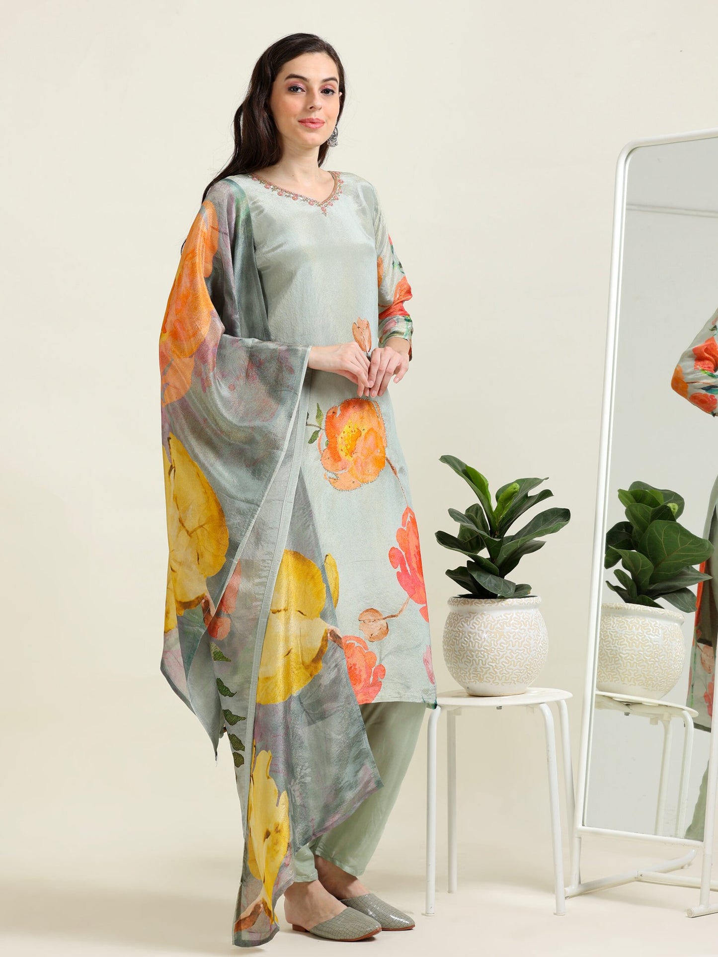 Light Teal Shimmer Elegance – Tissue Shimmer 3-Piece Set (1KI-5-C12)