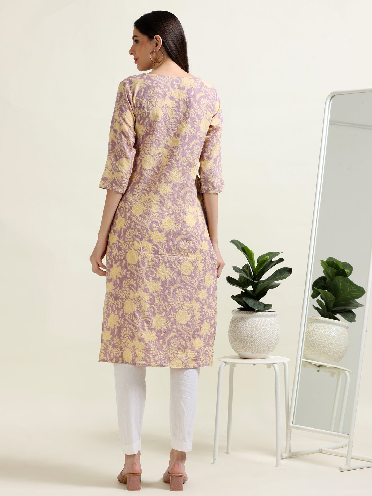 Lilac City Stroller – Printed Cotton Kurti. (2TP-7-A8)