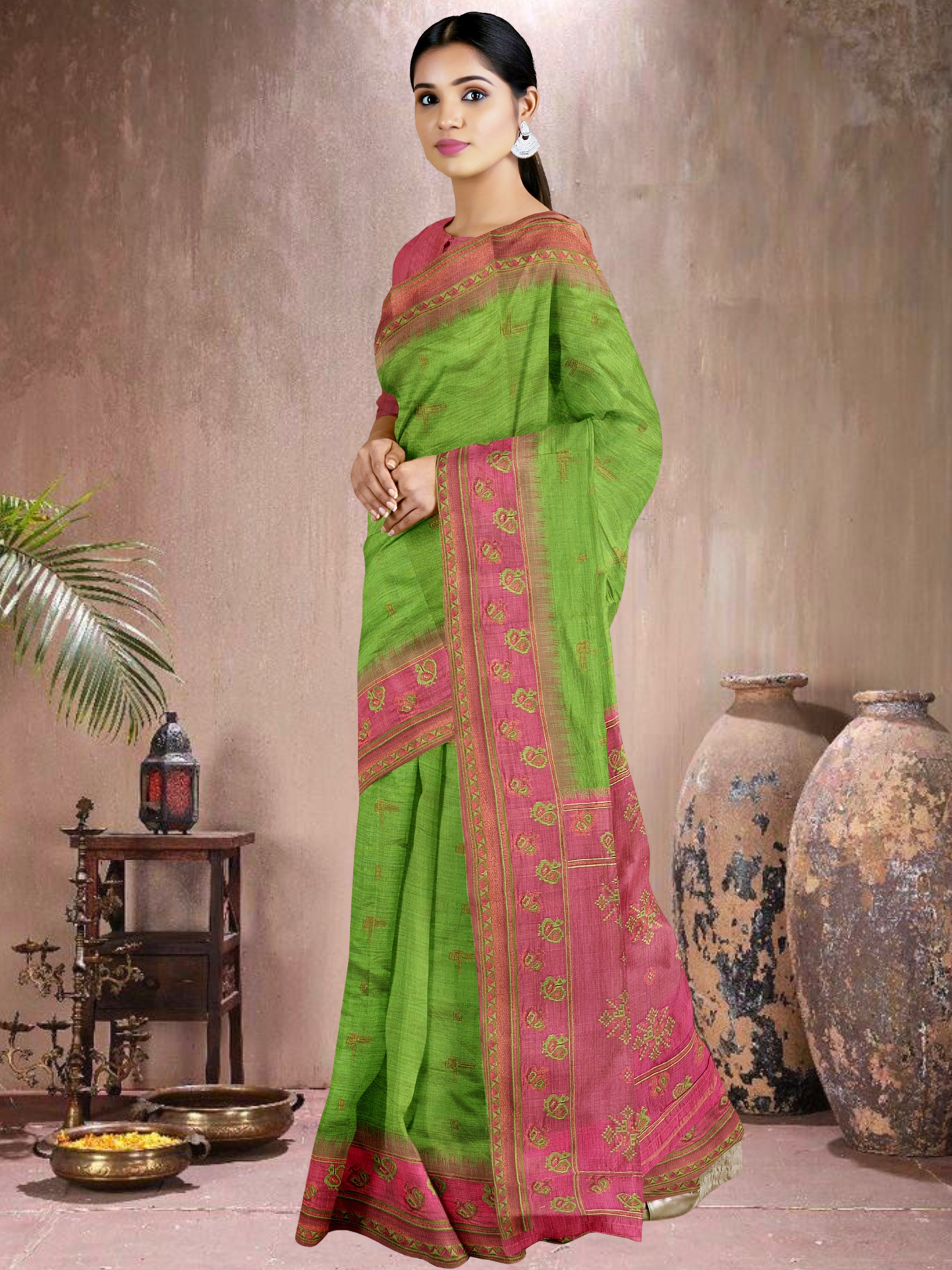 Peacock Grace Cotton Blend Saree (G-RP-514005-2)