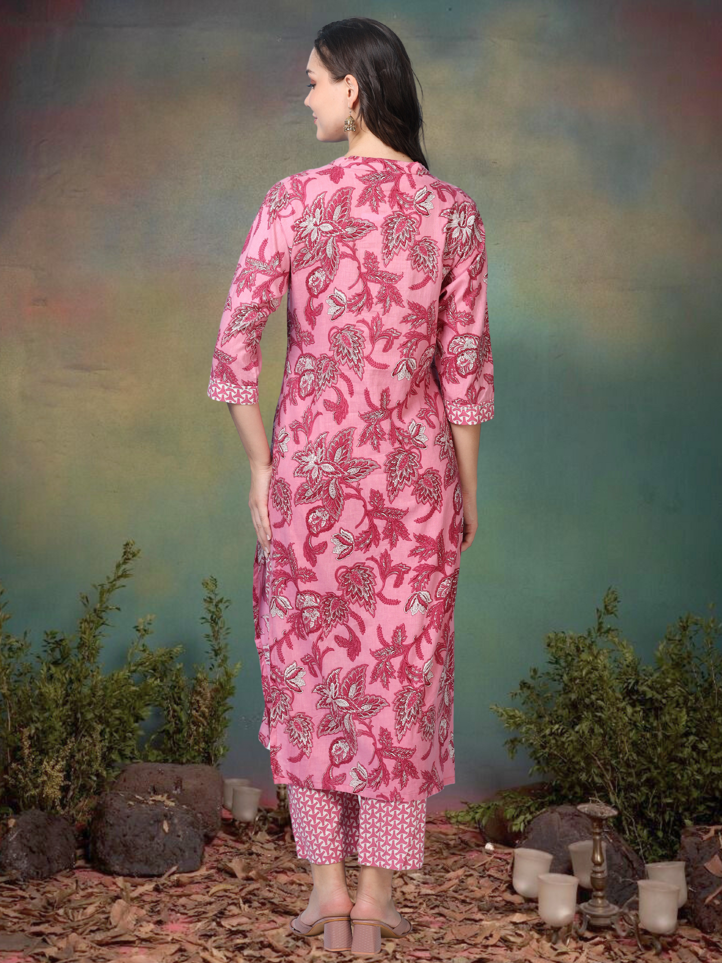 Rose Reverie – Printed Cotton 2-piece Set (2FW-2-B5)