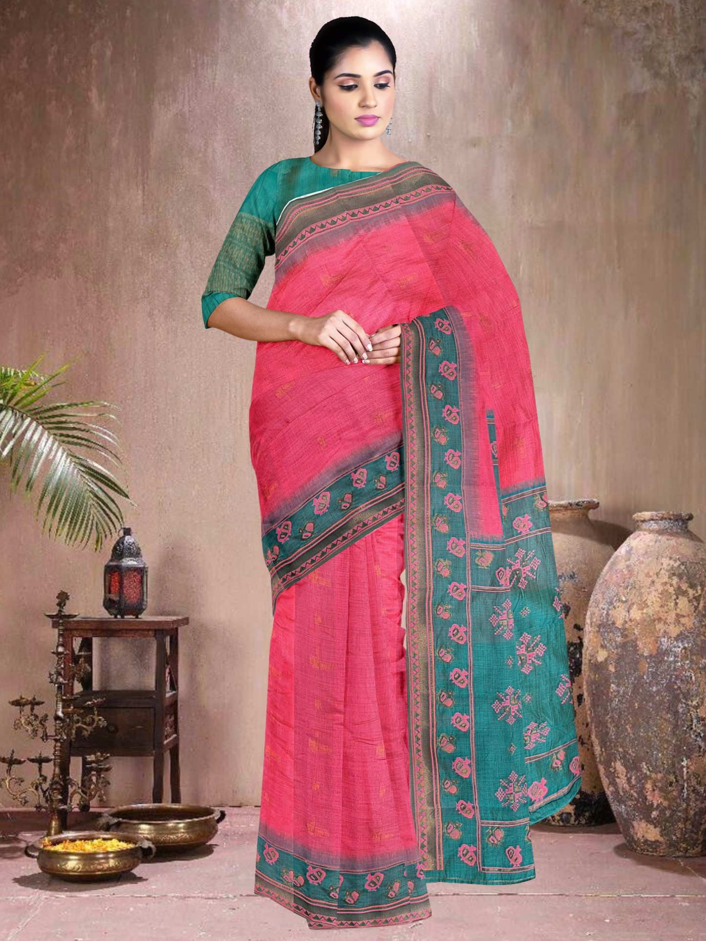 Rama Rhapsody Cotton Blend Saree (RP-RM-514005-2)