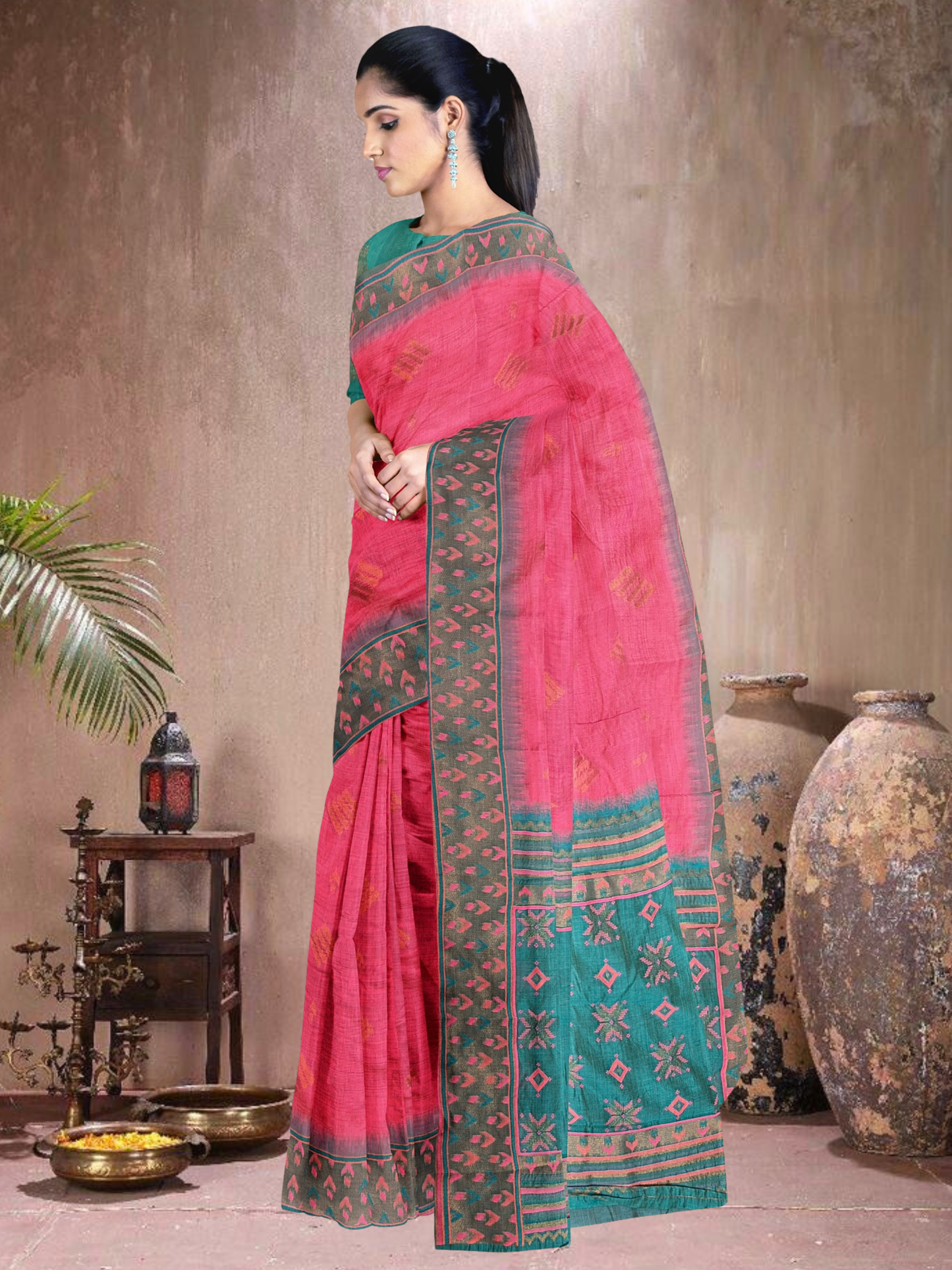 Rama Radiance Cotton Blend Saree (RP-RM-514005-1)