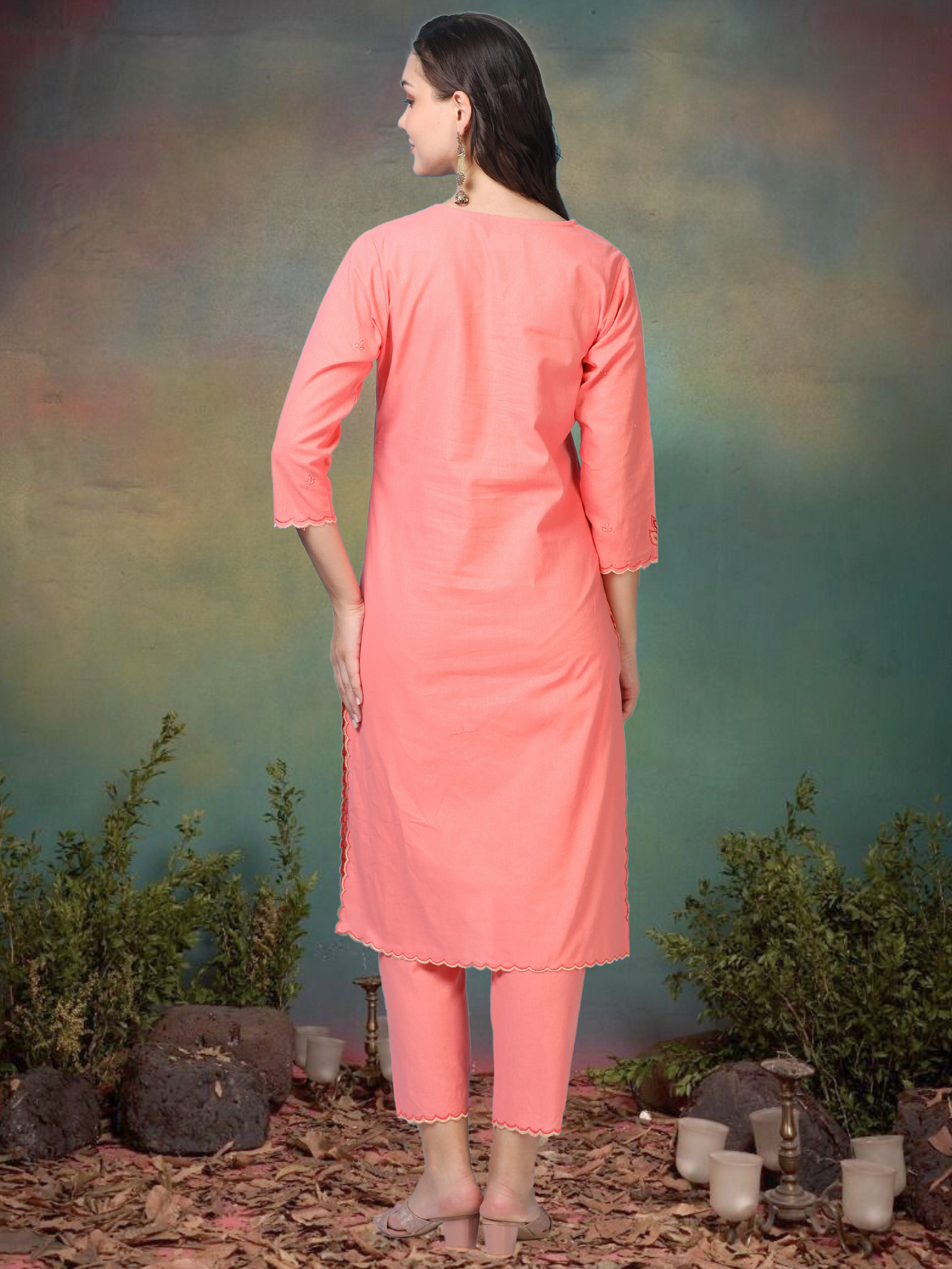 Blush Rush – Baby Pink Handworked 3-Piece Set (1KB-2-C5)
