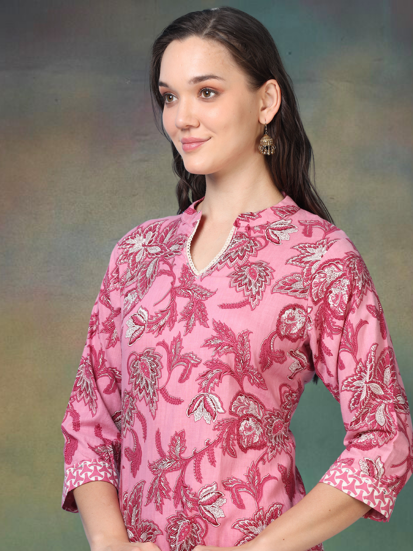 Rose Reverie – Printed Cotton 2-piece Set (2FW-2-B5)