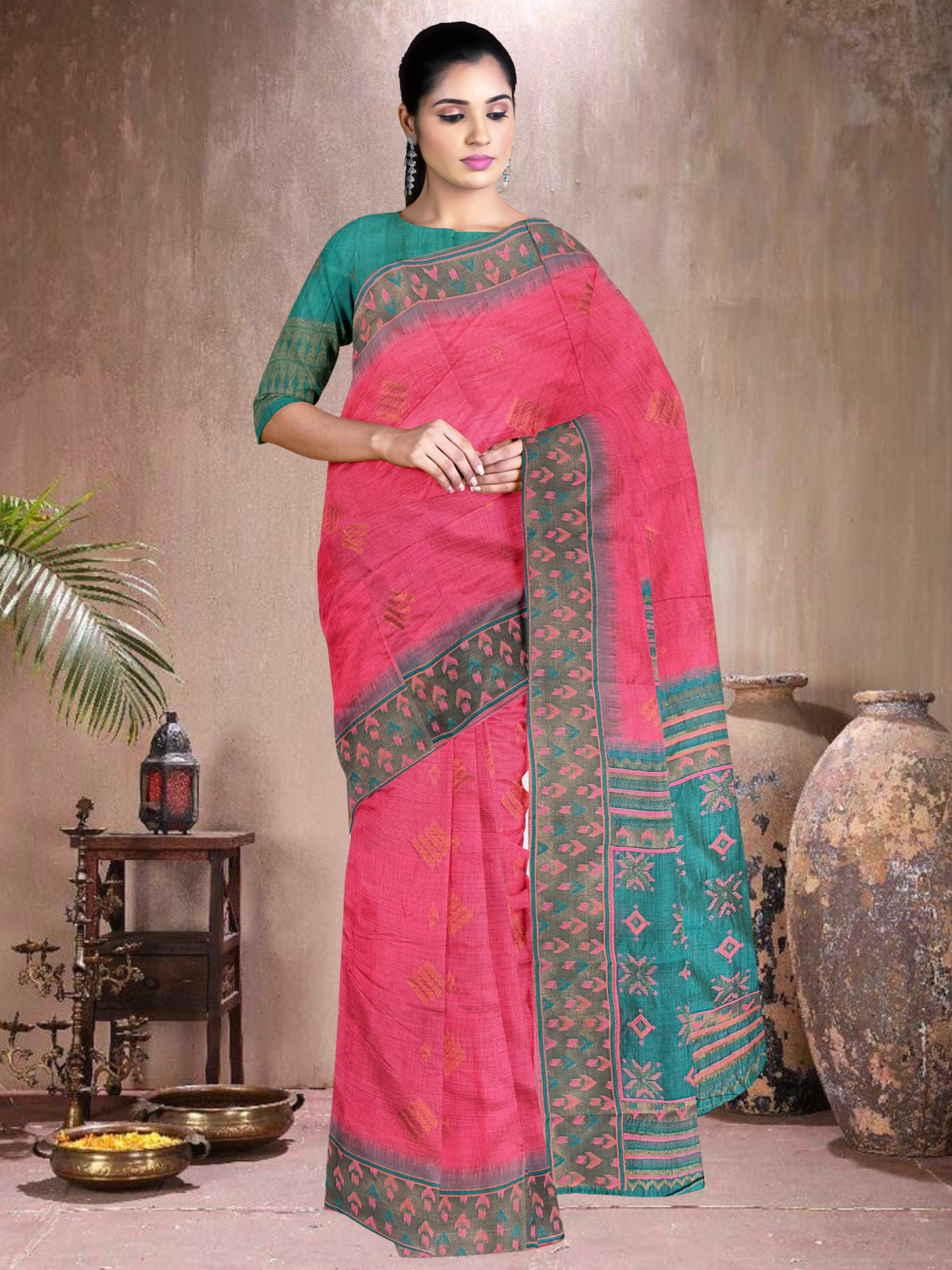 Rama Radiance Cotton Blend Saree (RP-RM-514005-1)