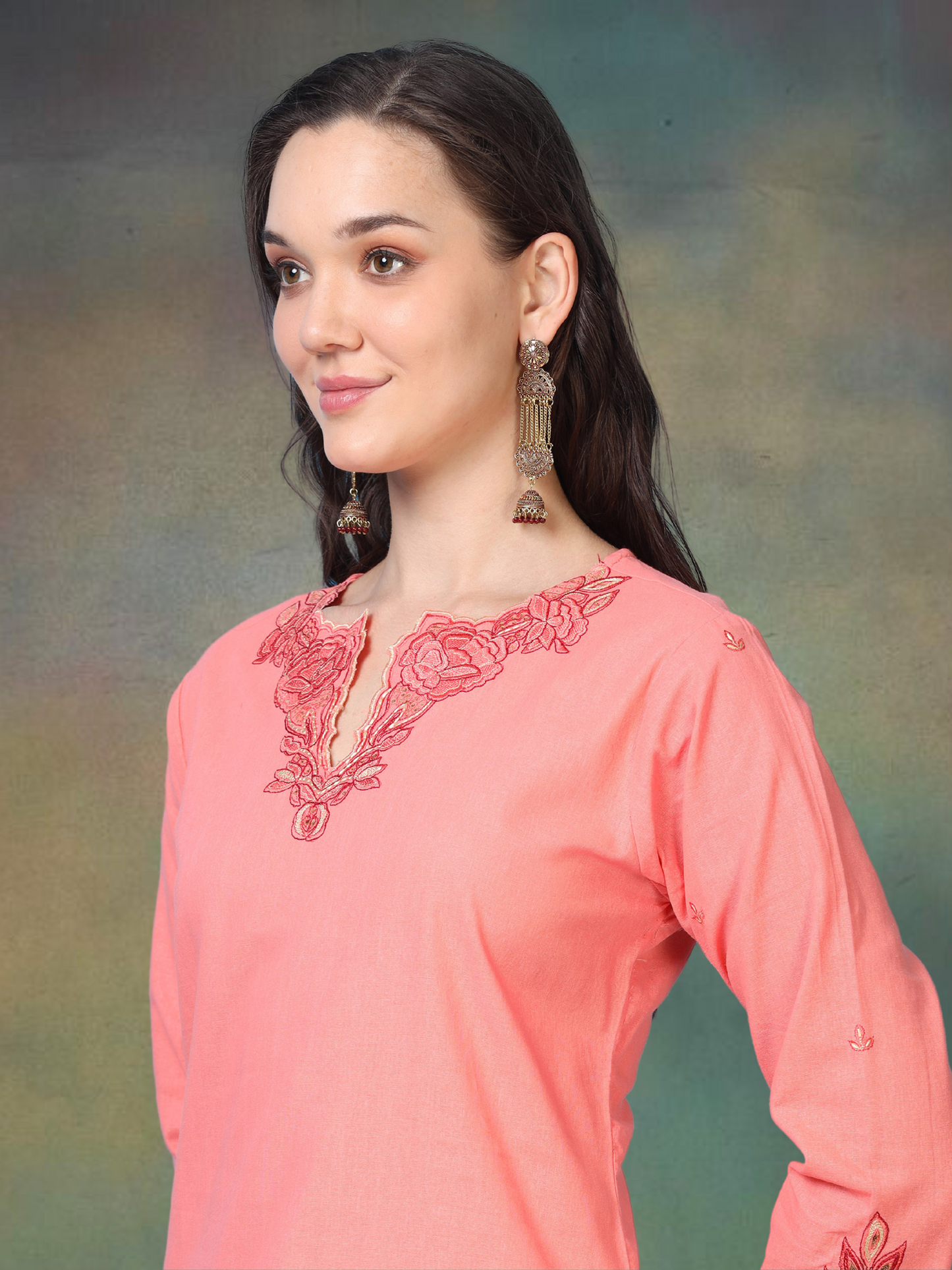 Blush Rush – Baby Pink Handworked 3-Piece Set (1KB-2-C5)