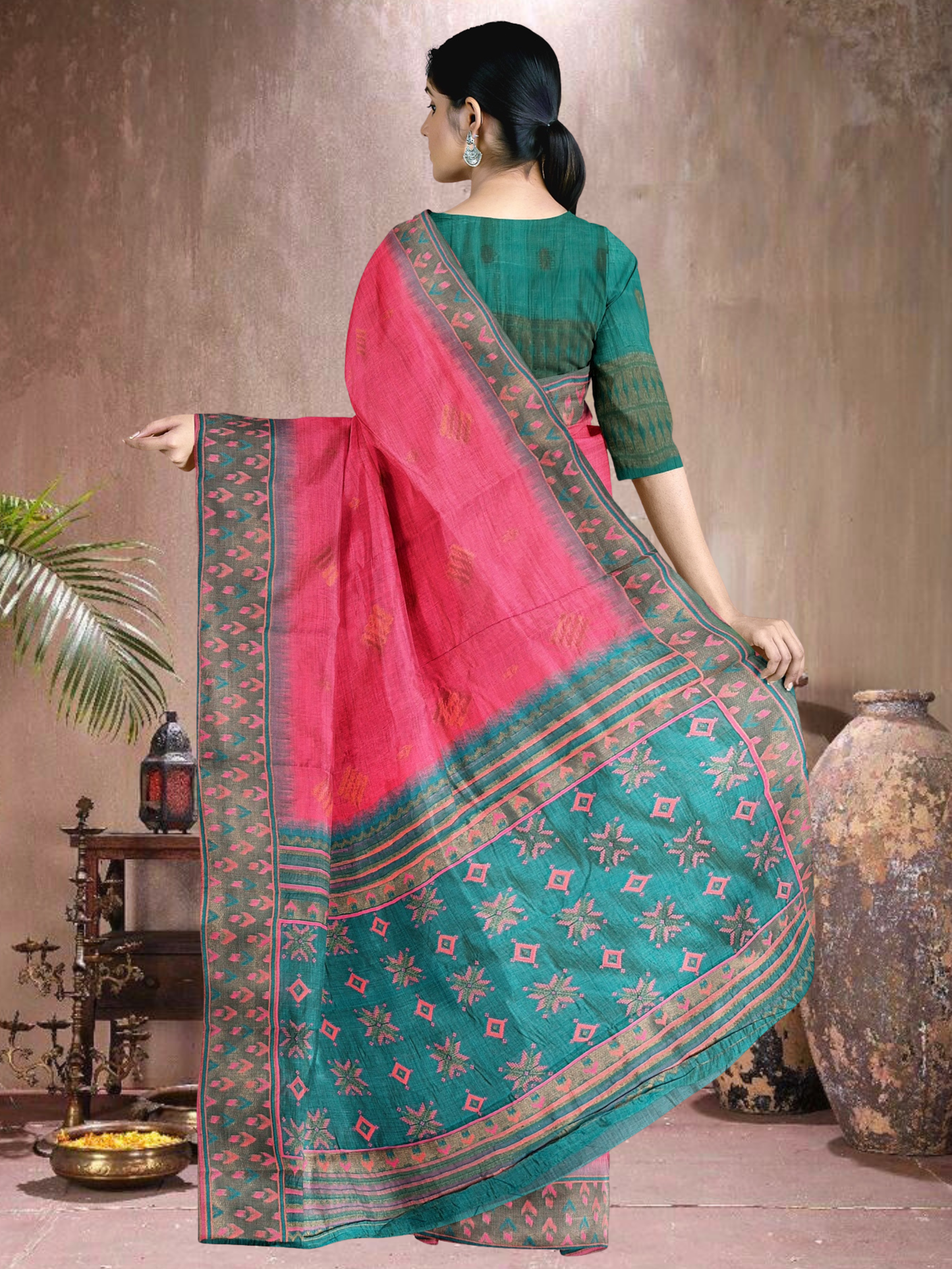 Rama Radiance Cotton Blend Saree (RP-RM-514005-1)