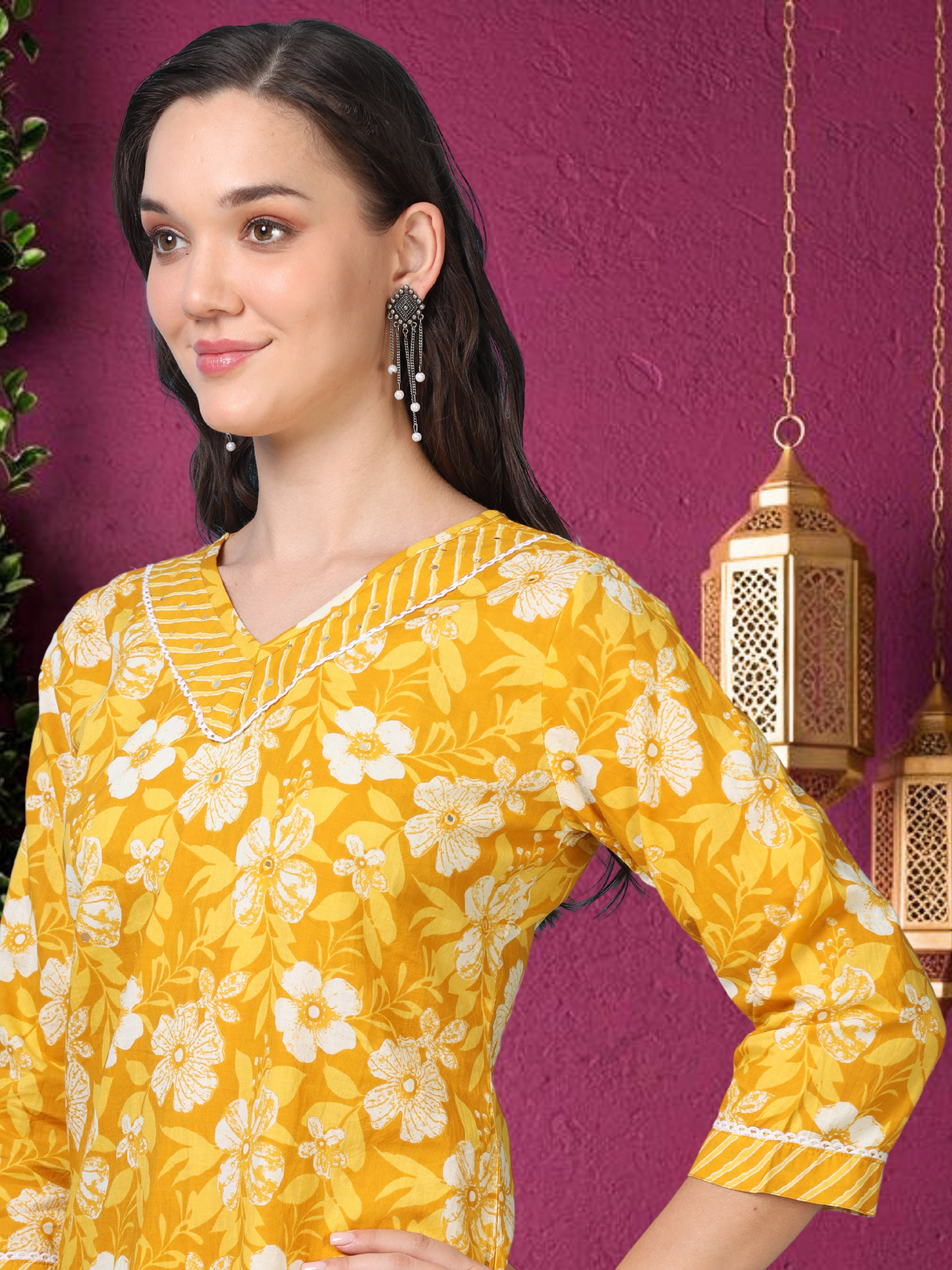 Sunshine State – Yellow Printed Cotton Kurti (2TP-4-A5)