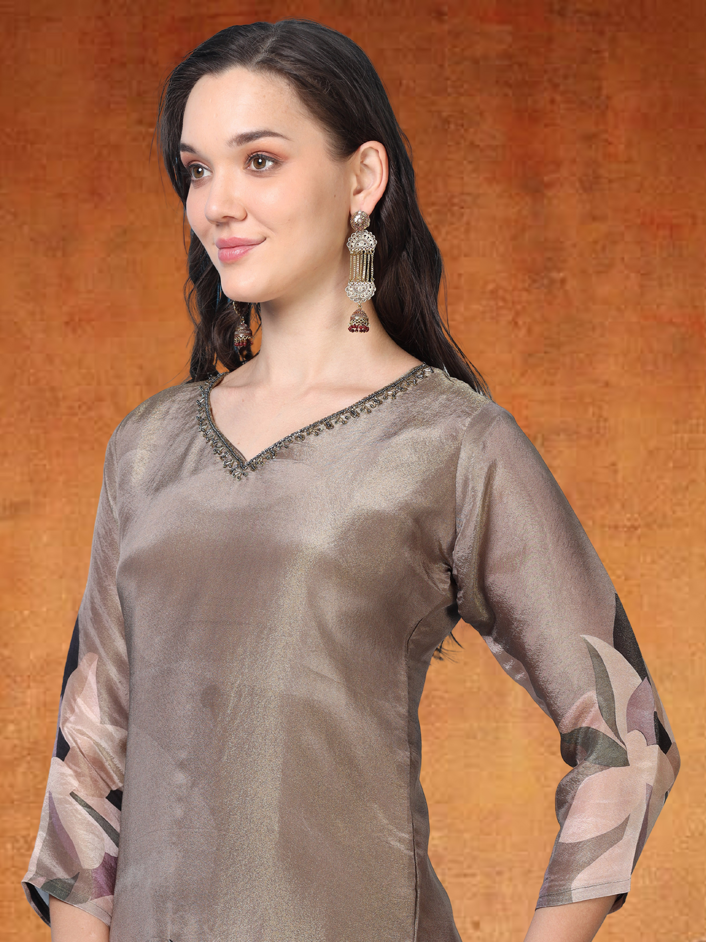 Mocha Muse – Brown Tissue Viscose 3-Piece Set (1KI-5-C13)