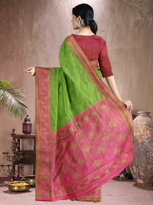 Peacock Grace Cotton Blend Saree (G-RP-514005-2)