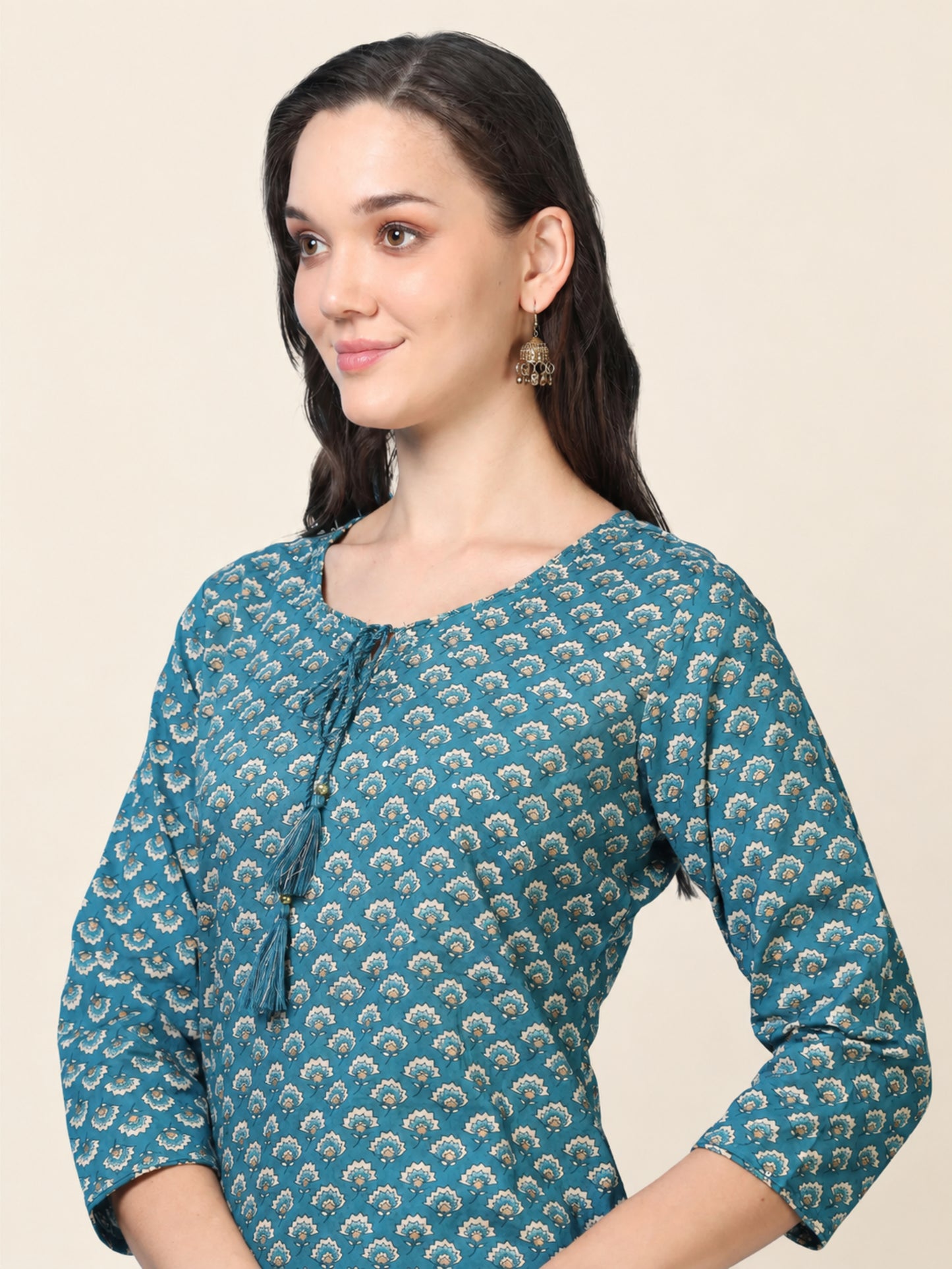 Indigo Ease – Blue Printed 3-Piece Set (2TP-6-C14)