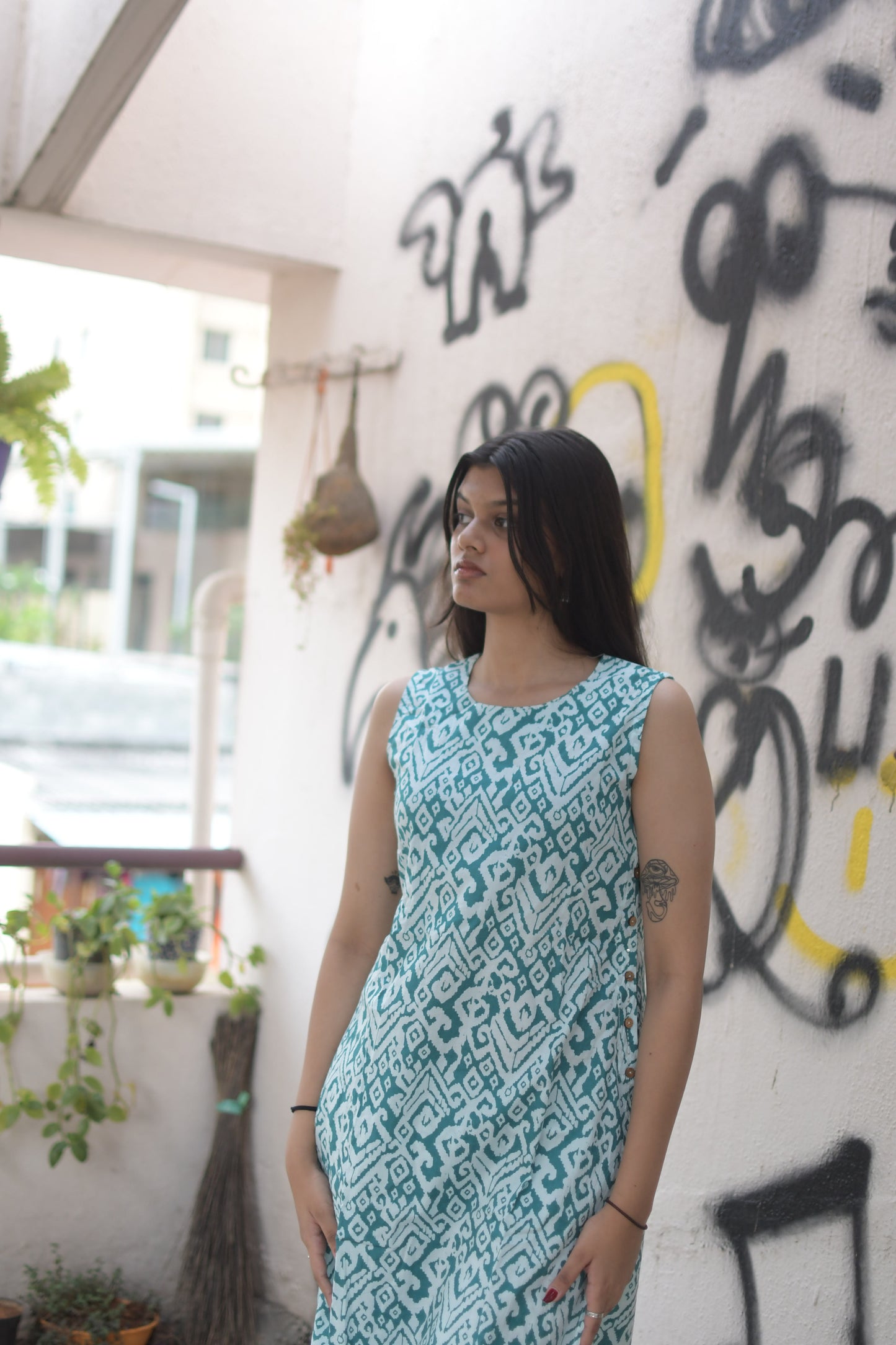 Rama Rave – Printed Cotton Co-ord Set (2DF-5-B14)