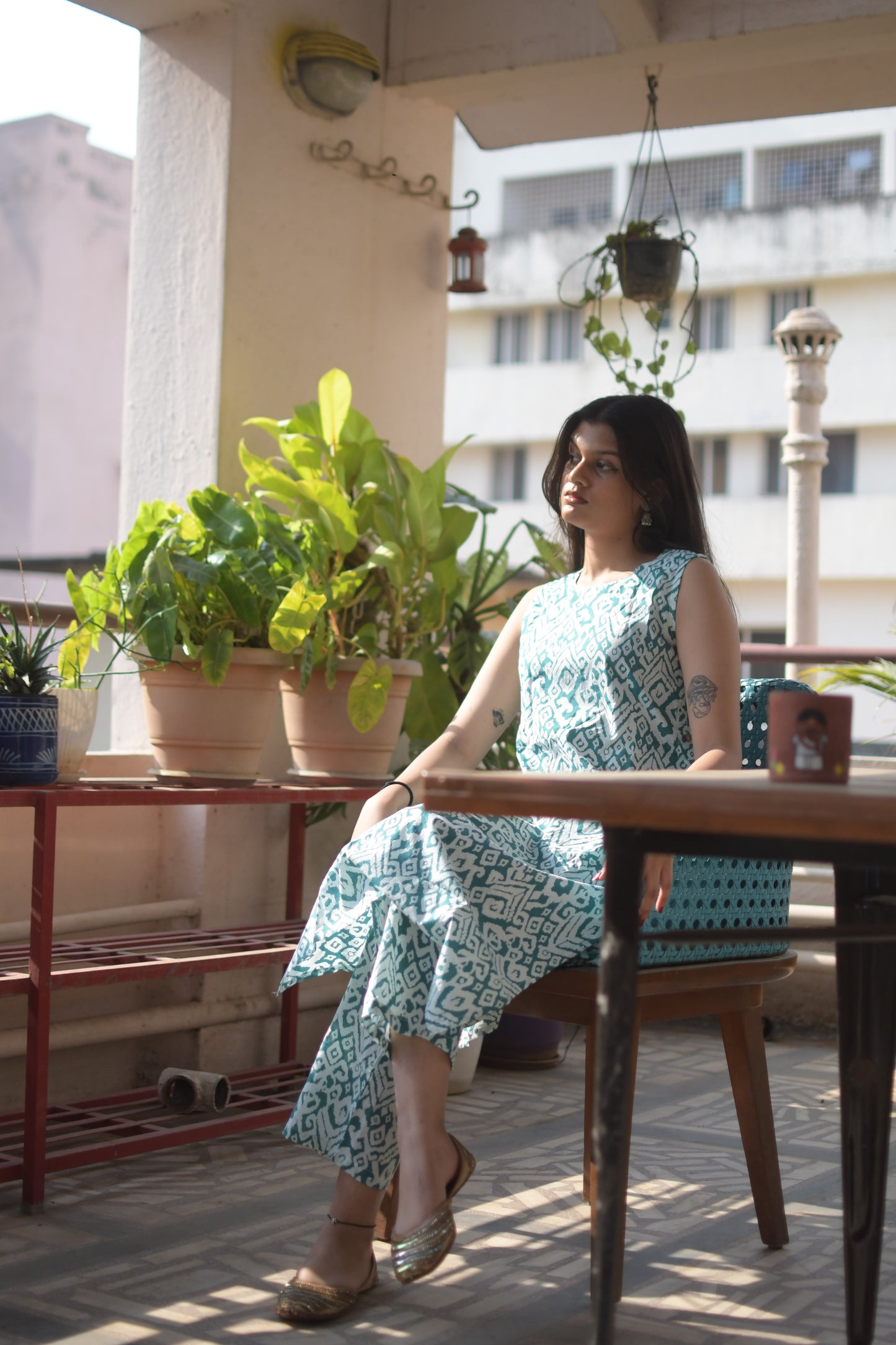 Rama Rave – Printed Cotton Co-ord Set (2DF-5-B14)