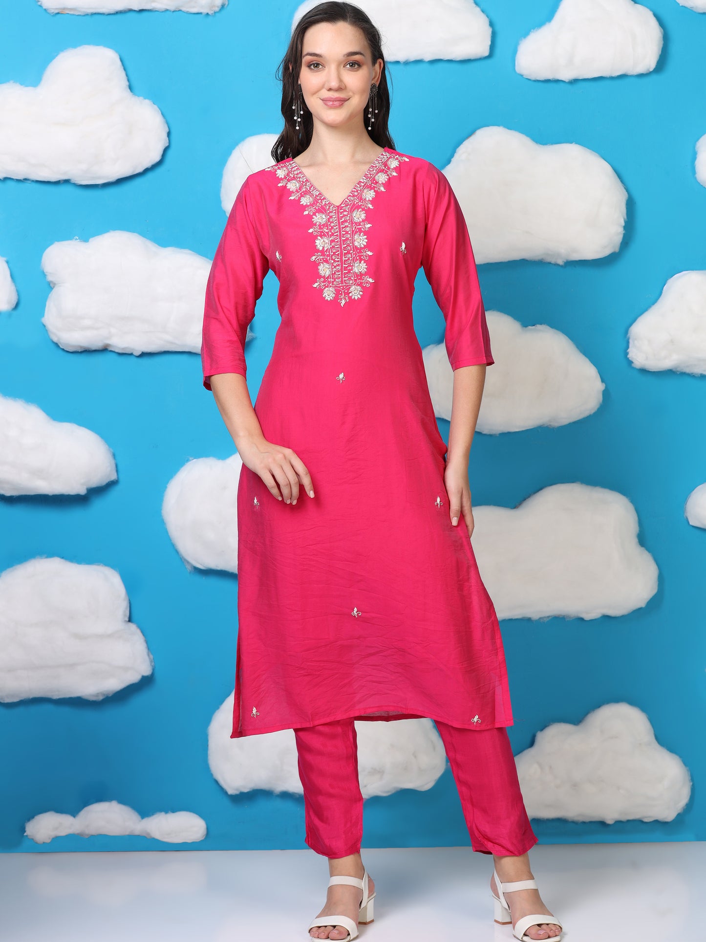 Rani Razzle – Hot Pink Handworked 3-Piece Set (2AA-2-C6)