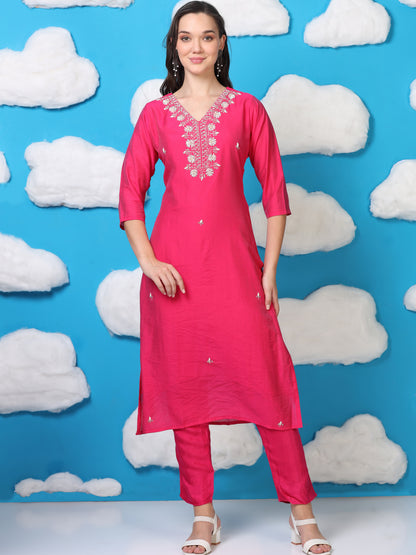Rani Razzle – Hot Pink Handworked 3-Piece Set (2AA-2-C6)