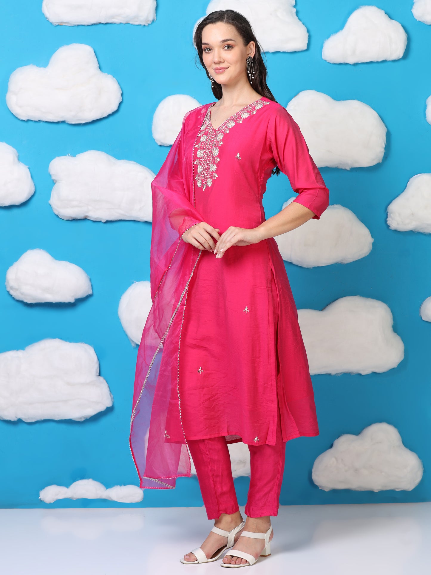 Rani Razzle – Hot Pink Handworked 3-Piece Set (2AA-2-C6)