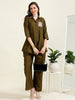 Olive Urban Chic – Indo-Western Handworked Co-Ord Set (1KI-5-B6)