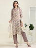 Mauve Whisper – Zari-Touch Festive 3 piece set  (1KI-7-C4)