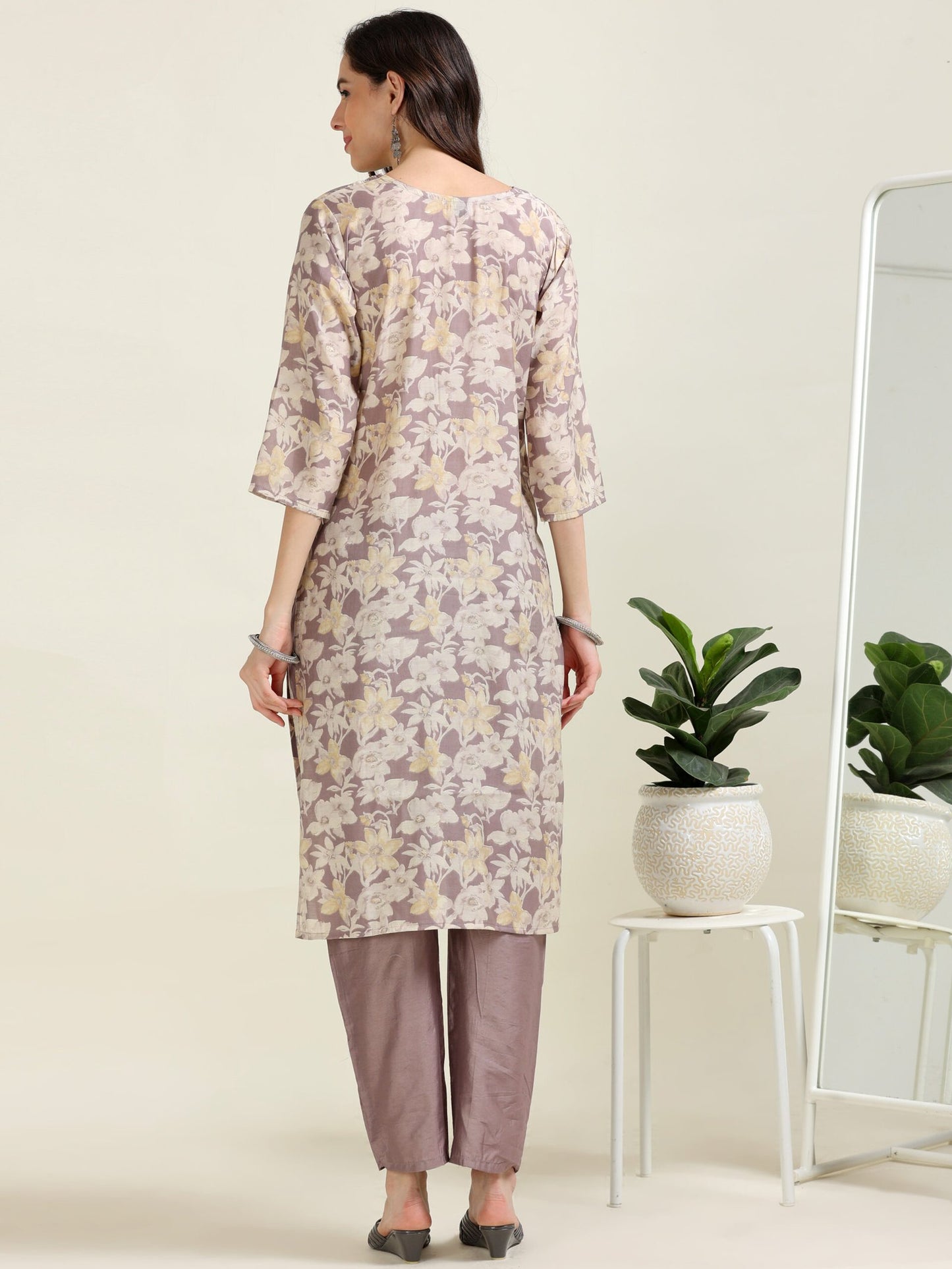 Mauve Whisper – Zari-Touch Festive 3 piece set  (1KI-7-C4)