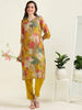 Mustard Digital Glow – Cotton-Viscose 2-Piece Set (1NH-4-B6)