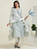 Silver Lining – Light Gray Embroidered Angrakha Kurti Set (2DF-5-C11)