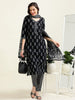 Noir Nightfall – Black Sequined Cotton Mul 3 piece Set (2TP-0-C20)