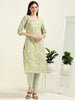 Sea Green Printed Bliss – Cotton Straight Kurti  (2TP-5-A8)
