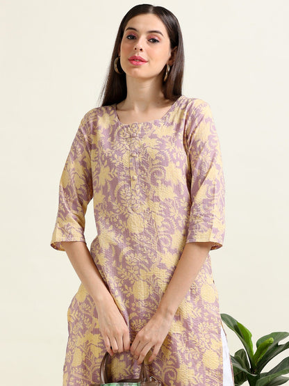 Lilac City Stroller – Printed Cotton Kurti.  (2TP-7-A8)