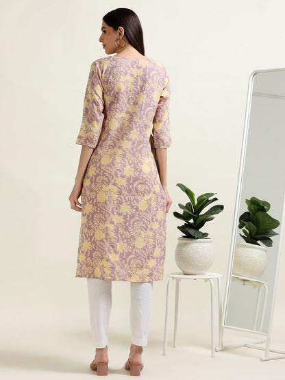 Lilac City Stroller – Printed Cotton Kurti.  (2TP-7-A8)