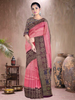 Rani-Brown Elegance – Satin Brocade Saree with Meena Kari (RP-BR-519004)