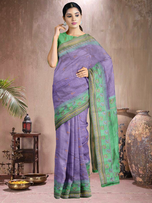 Lavender Serenity Cotton Blend Saree (L-RM-514005-2)