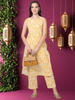 Ochre Aura – Sleeveless Printed Cotton Co-ord Set (2DF-4-B13)