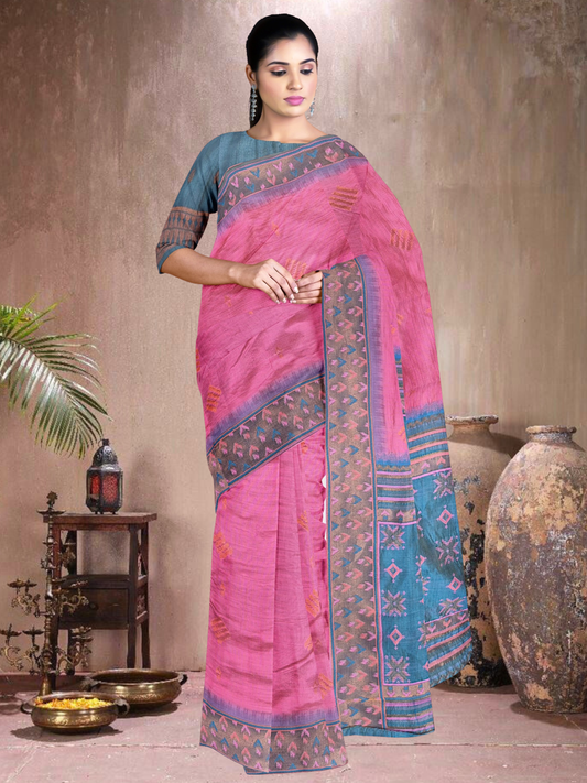 Blush Breeze Cotton Blend Saree (PI-BL-514005-1)