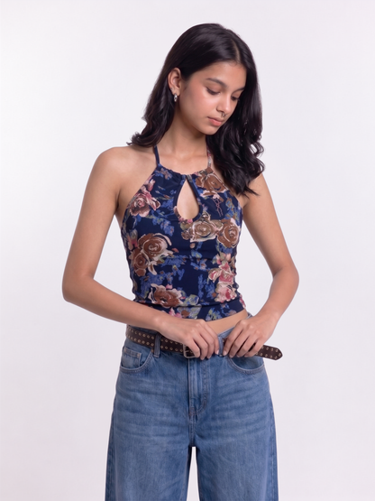 Navy Valentine Top