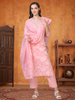 Rosy Reverie – Light Pink Printed 3-Piece Set (2DF-2-C15)