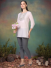 Pink Blossom Chic – Embroidered Short Cotton Kurti (2PS-7-A3)