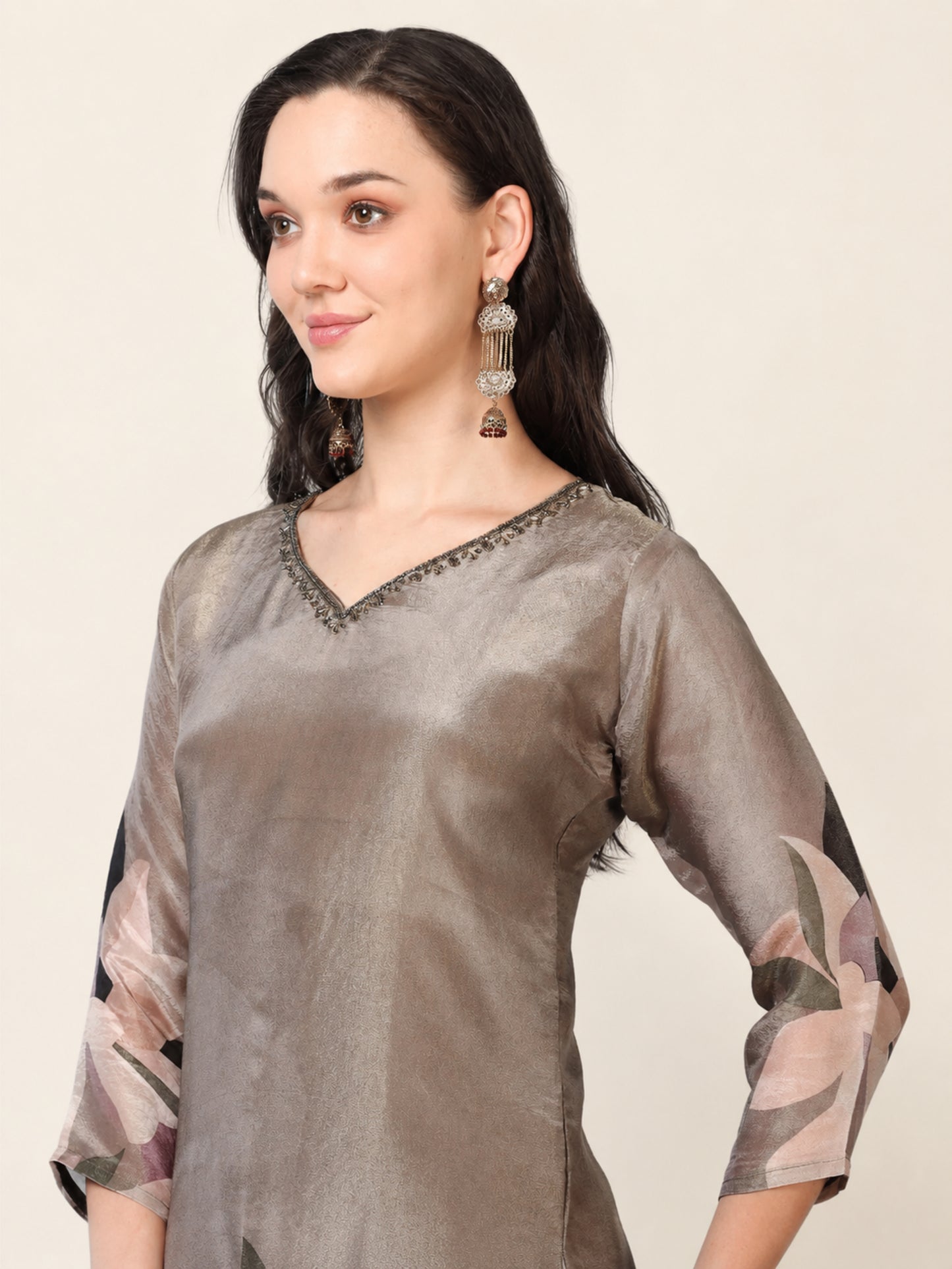Mocha Muse – Brown Tissue Viscose 3-Piece Set (1KI-5-C13)