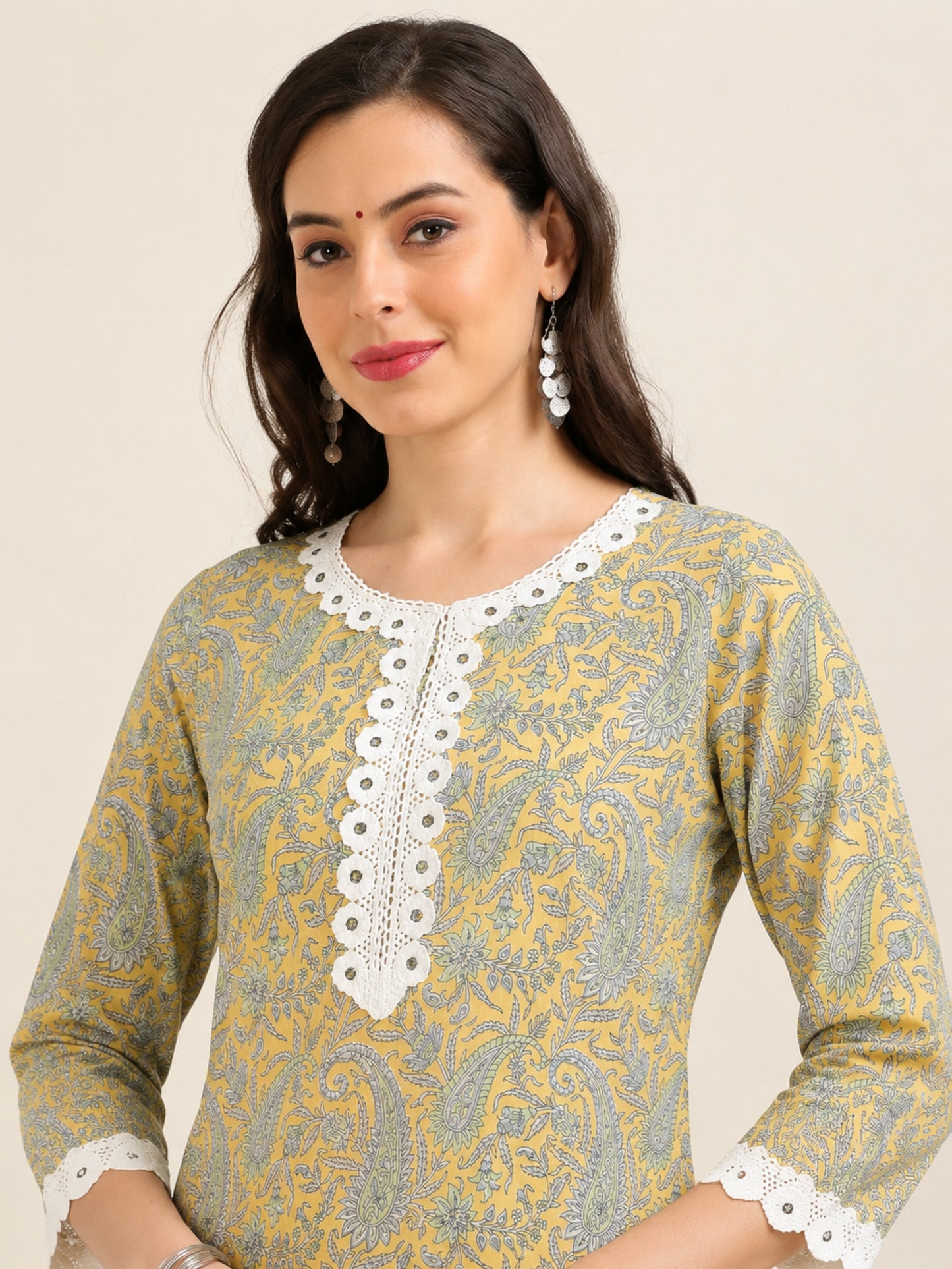 Mosaic Masti – Yellow Printed Cotton 3-Piece Set (2TP-4-C21)
