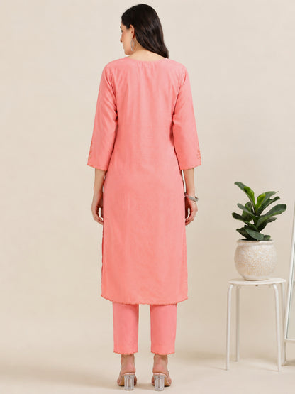 Blush Rush – Baby Pink Handworked 3-Piece Set (1KB-2-C5)