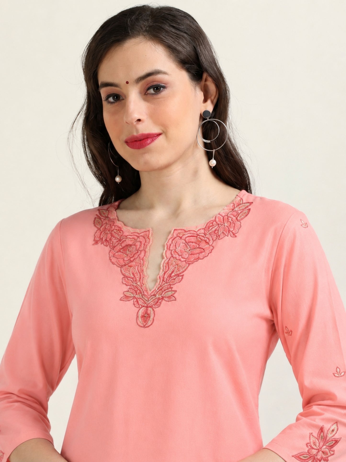 Blush Rush – Baby Pink Handworked 3-Piece Set (1KB-2-C5)