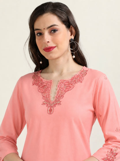 Blush Rush – Baby Pink Handworked 3-Piece Set (1KB-2-C5)