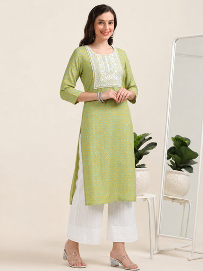 Leheriya Lime – Green Cotton 2-Piece Set (2AA-5-B2)