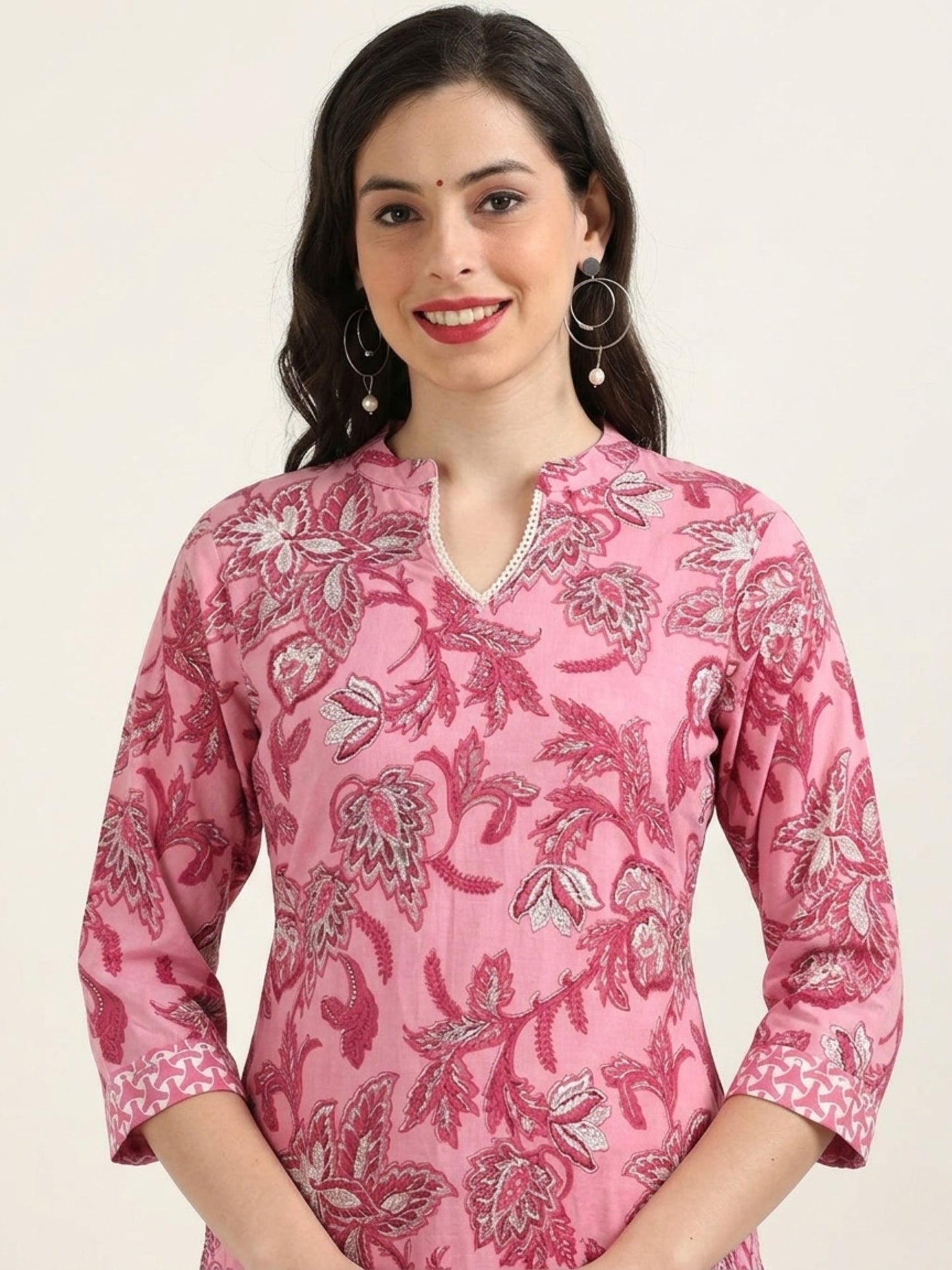 Rose Reverie – Printed Cotton 2-piece Set (2FW-2-B5)