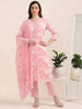 Barbie on Break – Embroidered Light Pink Cotton 3-Piece Set (2DF-2-C6)